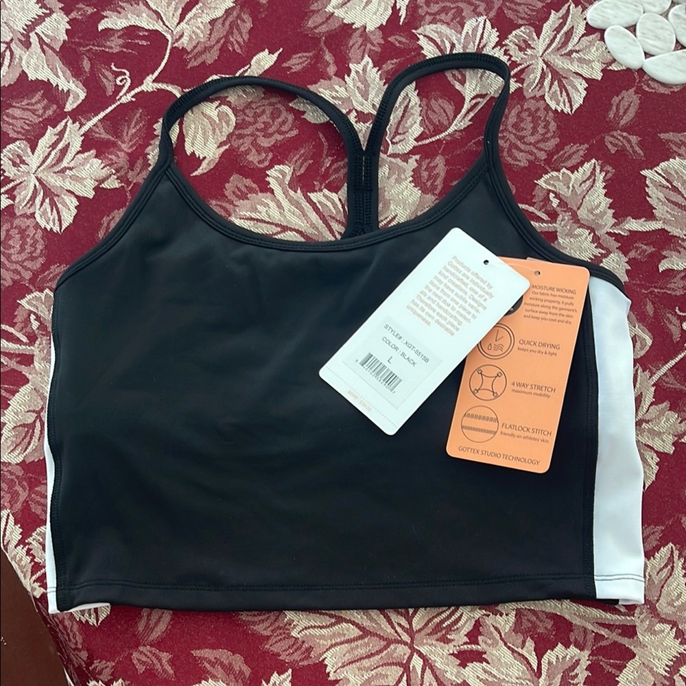 Women's Gottex Black and White Sports Bra